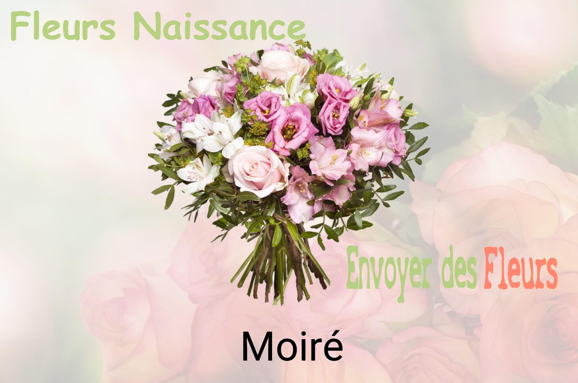Bouquet de fleurs de naissance livré à Moiré
