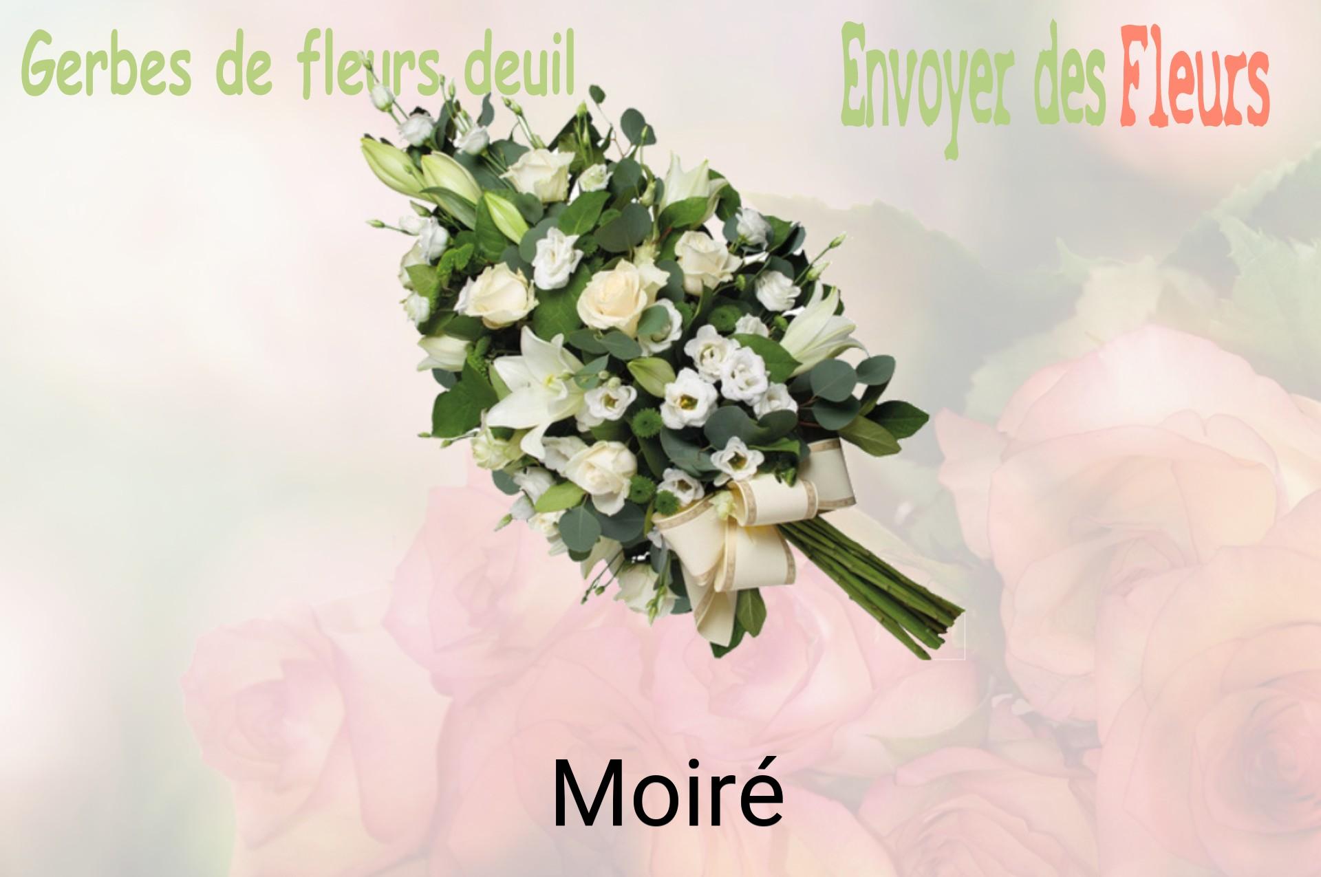 Gerbe de fleurs de deuil livrée à Moiré
